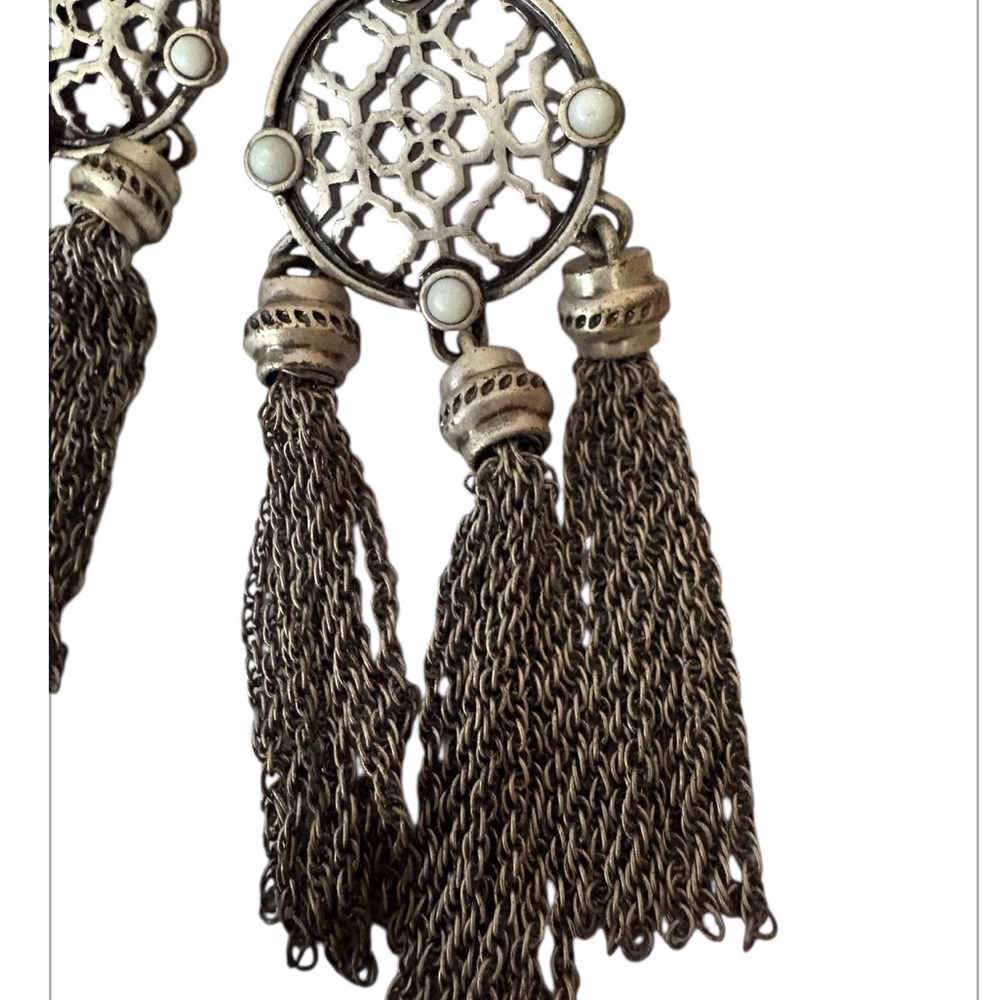 Kendra Scott Adams Logo Tassel Statement Earrings - Picture 2 of 6
